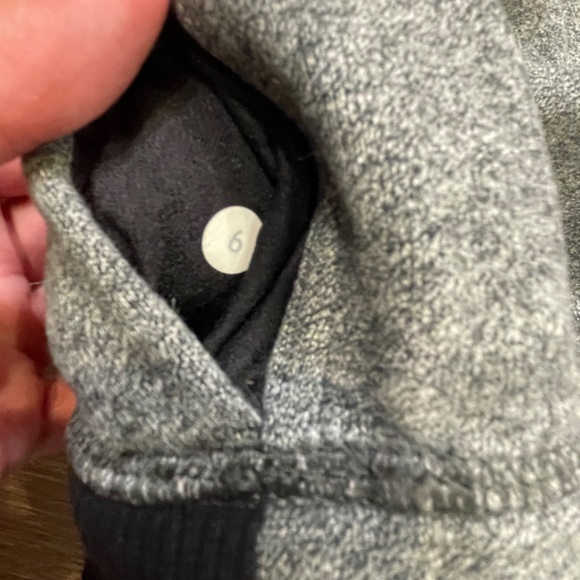 Lululemon Keep Up Crew Pullover Sweatshirt Heathered Speckled Black Size 6 - Picture 6 of 8
